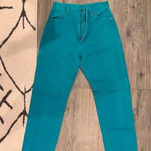 Vintage Turquoise Wrangler Jeans